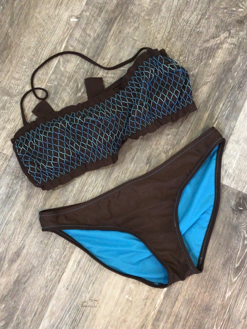 3/$10  Xhilaration Brown Bikini Size L